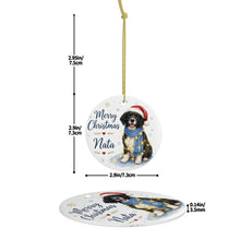 Load image into Gallery viewer, Portuguese Water Dog Christmas Ornament - Cozy Winter Pet Portrait Design - Personalize with Photo and Name-Christmas Ornament-Christmas,Christmas Ornament,Personalize Artwork-5