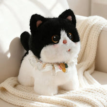 Load image into Gallery viewer, Precious Black and White Cat Soft Plush Toy - Floral Lace Kitty