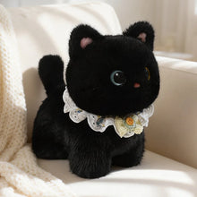 Load image into Gallery viewer, Precious Black Cat Soft Plush Toy - Floral Lace Kitty