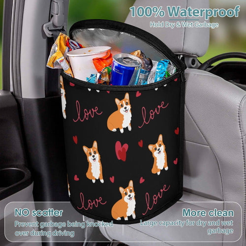 Precious Corgi Love Multipurpose Car Storage Bag - 4 Colors-Car Accessories-Bags, Car Accessories, Corgi-Black-1