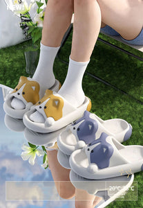 Precious Corgi Love Rubber Slippers-Footwear-Accessories, Corgi, Dog Mom Gifts, Slippers-13