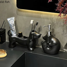 Load image into Gallery viewer, Precious Dachshund Ceramic Bathroom Utilities Set-Bathroom Decor,Dachshund,Home Decor-3