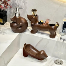 Load image into Gallery viewer, Precious Dachshund Ceramic Bathroom Utilities Set-Bathroom Decor,Dachshund,Home Decor-2