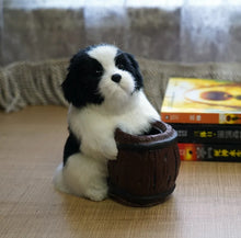 Load image into Gallery viewer, Precious Furry Border Collie Love Resin and Faux Fur Pencil Holder-Home Decor-Border Collie,Dog Dad Gifts,Dog Mom Gifts,Home Decor-7