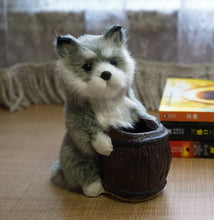 Load image into Gallery viewer, Precious Furry Husky Love Resin and Faux Fur Pencil Holder-Home Decor-Dog Dad Gifts,Dog Mom Gifts,Home Decor,Siberian Husky-7
