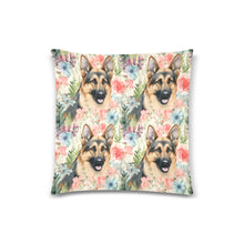 Load image into Gallery viewer, Precious German Shepherd Watercolor Garden Throw Pillow Covers - 2 Patterns-Cushion Cover-German Shepherd, Home Decor, Pillows-4