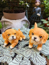 Load image into Gallery viewer, Precious Golden Retriever Puppies Resin Statue Figurines - 2 pcs pair-4