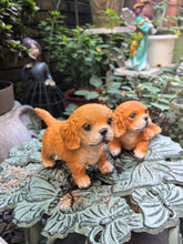 Load image into Gallery viewer, Precious Golden Retriever Puppies Resin Statue Figurines - 2 pcs pair-5