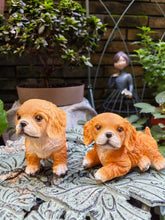 Load image into Gallery viewer, Precious Golden Retriever Puppies Resin Statue Figurines - 2 pcs pair-1