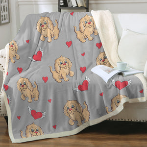 Precious Goldendoodle Love Soft Warm Fleece Blanket-Blanket-Blankets, Goldendoodle, Home Decor-15