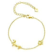 Load image into Gallery viewer, Precious Little Dachshund Charm Bracelet – Gold-Tone Gift for Her-SCB262-B-1