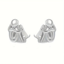 Load image into Gallery viewer, Precious Little Minimalist Beagle Puppy Earrings-silver-5