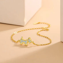 Load image into Gallery viewer, Precious Little Schnauzer Puppy Bracelet – Sparkly Pet Gift-Gold Bracelet-1
