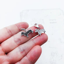 Load image into Gallery viewer, Precious Little Stone Studded Dachshund Silver Pendants-3