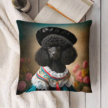 Load image into Gallery viewer, Precious Parisian Black Poodle Plush Pillow Case-Cushion Cover-Dog Dad Gifts, Dog Mom Gifts, Home Decor, Pillows, Poodle-4