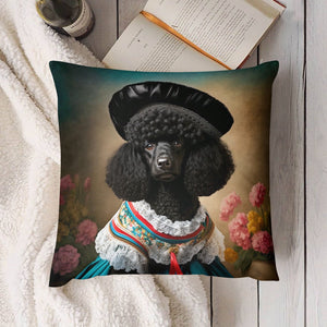 Precious Parisian Black Poodle Plush Pillow Case-Cushion Cover-Dog Dad Gifts, Dog Mom Gifts, Home Decor, Pillows, Poodle-4