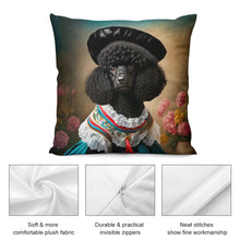Load image into Gallery viewer, Precious Parisian Black Poodle Plush Pillow Case-Cushion Cover-Dog Dad Gifts, Dog Mom Gifts, Home Decor, Pillows, Poodle-5