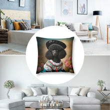 Load image into Gallery viewer, Precious Parisian Black Poodle Plush Pillow Case-Cushion Cover-Dog Dad Gifts, Dog Mom Gifts, Home Decor, Pillows, Poodle-8