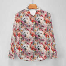 Load image into Gallery viewer, Precious Petals and Westie Bloom Women&#39;s Shirt-Apparel-Apparel, Shirt, West Highland Terrier-2