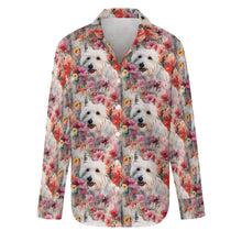 Load image into Gallery viewer, Precious Petals and Westie Bloom Women&#39;s Shirt-Apparel-Apparel, Shirt, West Highland Terrier-M-3