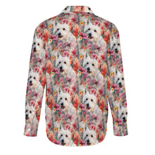 Load image into Gallery viewer, Precious Petals and Westie Bloom Women&#39;s Shirt-Apparel-Apparel, Shirt, West Highland Terrier-4
