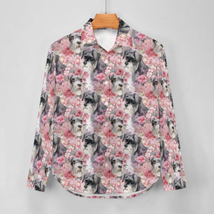 Precious Pink Petals and Schnauzers Women's Shirt - 2 Designs-Apparel-Apparel, Schnauzer, Shirt-4