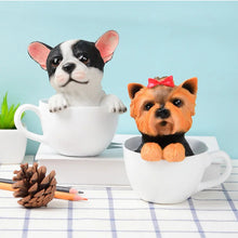 Load image into Gallery viewer, Precious Teacup Pied Frenchie Love Resin Figurine Statue-Figurines-Dog Memorial Gifts,Figurines,French Bulldog-7