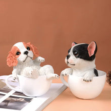 Load image into Gallery viewer, Precious Teacup Pied Frenchie Love Resin Figurine Statue-Figurines-Dog Memorial Gifts,Figurines,French Bulldog-6