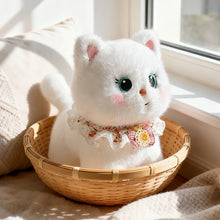 Load image into Gallery viewer, Precious White Cat Soft Plush Toy - Floral Lace Kitty-5