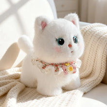 Load image into Gallery viewer, Precious White Cat Soft Plush Toy - Floral Lace Kitty-white cat doll-about 32cm-1