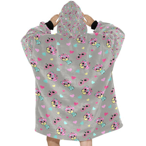 Precious Yorkie Love Blanket Hoodie for Women-Blanket-Apparel, Blanket Hoodie, Blankets, Yorkshire Terrier-3