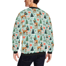 Load image into Gallery viewer, Presents and Paws Boxer Christmas Fuzzy Sweatshirt for Men-Apparel-Apparel, Boxer, Christmas, Dog Dad Gifts, Sweatshirt-2