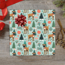 Load image into Gallery viewer, Presents and Paws Boxer Christmas Gift Wrapping Paper - 2 Rolls-Christmas Ornament-Boxer,Christmas,Wrapping Paper-1