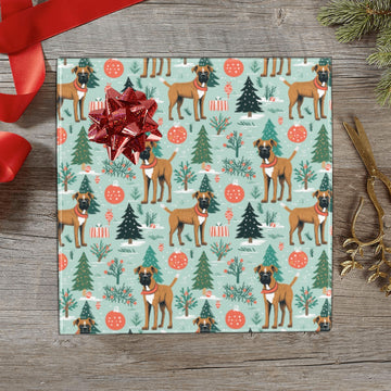 Presents And Paws Boxer Christmas Gift Wrapping Paper 2 Rolls 360x