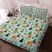 Load image into Gallery viewer, Presents and Paws Boxer Christmas Quilt Blanket Bedding Set-Bedding-Bedding, Blankets, Boxer, Christmas, Home Decor-3