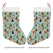 Presents and Paws Boxer Christmas Stocking-Christmas Ornament-Boxer, Christmas, Home Decor-26X42CM-White2-2