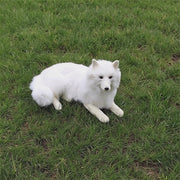 Realistic Samoyed Stuffed Animal with Real Fur