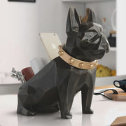 Abstract Frenchie Decorative Table Top Organiser Statue