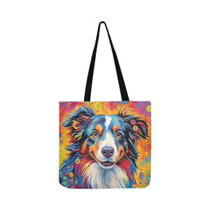 Psychedelic Palette Australian Shepherd Shopping Tote Bag-Accessories-Accessories, Australian Shepherd, Bags, Dog Dad Gifts, Dog Mom Gifts-White-ONESIZE-4