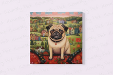 Load image into Gallery viewer, Pug at the Precipice Framed Wall Art Poster-Art-Dog Art, Home Decor, Pug-4
