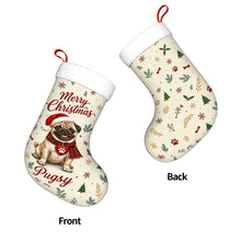 Load image into Gallery viewer, Pug Christmas Stocking - Cozy Festive Wishes - Personalize with Photo and Name-Christmas Ornament-Christmas,Christmas Stocking,Personalize Artwork-4
