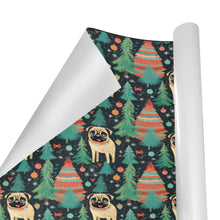 Load image into Gallery viewer, Pug Christmas Tree Delight Gift Wrapping Paper - 2 Rolls-Christmas Ornament-Christmas,Pug,Wrapping Paper-3