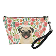 Load image into Gallery viewer, Pug in Bloom Multipurpose Pouch-Accessories-Accessories,Bags,Bathroom Decor,Dog Mom Gifts,Pug-5