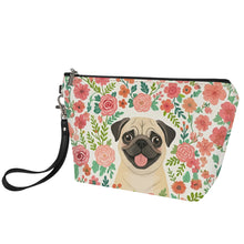 Load image into Gallery viewer, Pug in Bloom Multipurpose Pouch-Accessories-Accessories,Bags,Bathroom Decor,Dog Mom Gifts,Pug-4