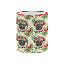 Load image into Gallery viewer, Pug in Holiday Wreath Elegance Christmas Coffee Mug-4