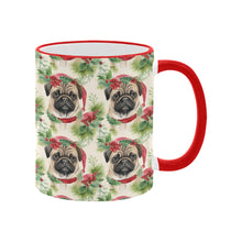 Load image into Gallery viewer, Pug in Holiday Wreath Elegance Christmas Coffee Mug-5