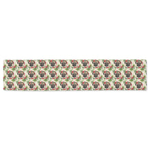 Load image into Gallery viewer, Pug in Holiday Wreath Elegance Christmas Decoration Table Runner-Home Decor-Christmas, Home Decor, Pug-One Size-1