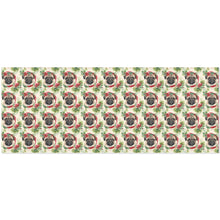 Load image into Gallery viewer, Pug in Holiday Wreath Elegance Christmas Gift Wrapping Paper - 2 Rolls-Christmas Ornament-Christmas,Pug,Wrapping Paper-2