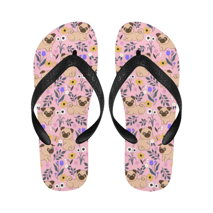 Pug Love Simple Slippers-Footwear-Accessories, Dog Mom Gifts, Pug, Slippers-Blush Pink-S-1