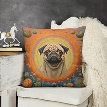 Load image into Gallery viewer, Pug Nebula Plush Pillow Case-Cushion Cover-Dog Dad Gifts, Dog Mom Gifts, Home Decor, Pillows, Pug-3